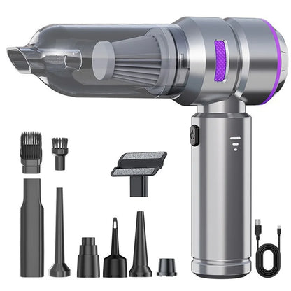 Cordless Brushless 3-In-1 Blower & Vacuum: High-Power Car Air Inflator with Dust Cleaning for Home/Auto Use